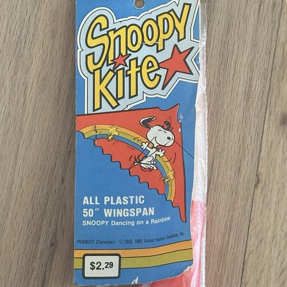 Vtg‎ SNOOPY Rainbow Kite Top Flight Crunden Martin 50